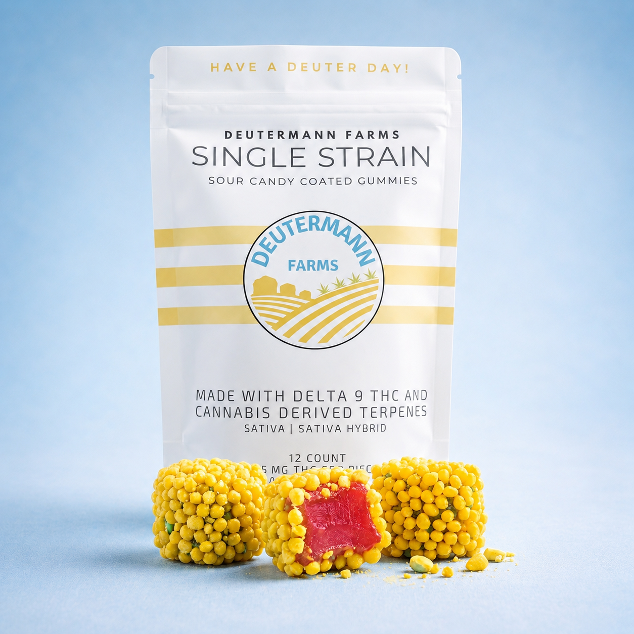 Single Strain Sour Coated Candies - Sativa