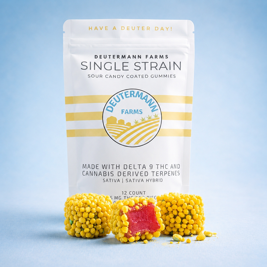 Single Strain Sour Coated Candies - Sativa